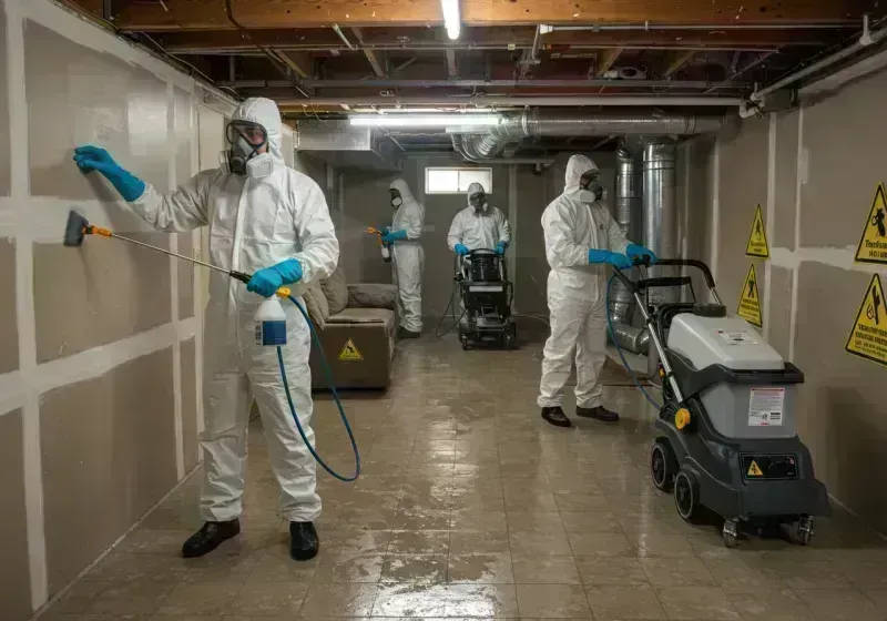 Basement Moisture Removal and Structural Drying process in Livingston, MT